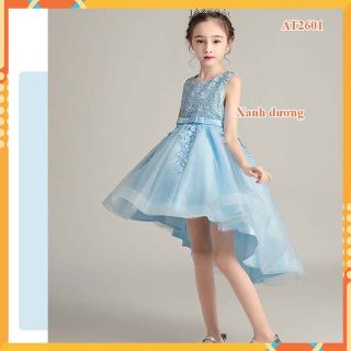 Đầm công chúa đuôi cá cho bé gái at2601-xanh