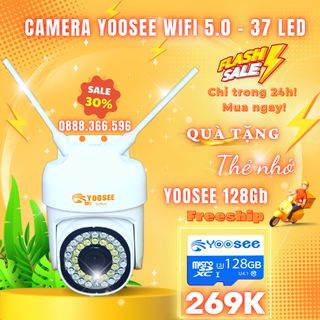 Camera Yoosee Wifi 5.0 2 râu 37 đèn led giá sỉ