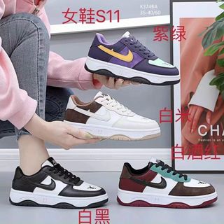 Giày thể thao nữ chất da mềm êm chân K374