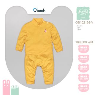 Bộ giữ nhiệt trẻ em Obeah cạp cao chất liệu petit