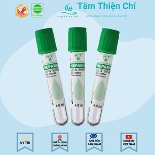 Ống nghiệm chân không Heparin 4ml Hồng Thiện Mỹ Hộp 100 ống
