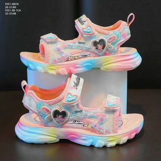 Sandal trẻ em họa tiết bé gái phối màu đẹp F051
