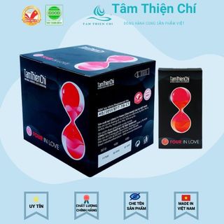 Bao cao su Tâm Thiện Chí Four In Love gân gai thắt và trị xuất tinh sớm Lốc 12 hộp 12 cái