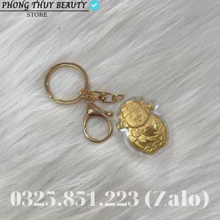 Móc Khóa Ông Thần Tài Mạ Vàng 24K Cao Cấp, Sang Trọng Phong Thủy May Mắn