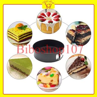 Khuôn tròn chống dính spring form đế rời có khóa 18cm