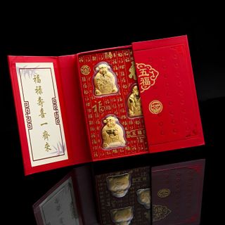 Bộ Ngũ Phúc 5 Ông Thần Tài Mạ Vàng - Ngũ Phúc Lâm Môn (Phúc Lộc Thọ Tài Hỷ) Phong Thủy May Mắn,Sang Trọng