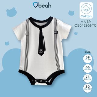 Body công tử tam giác Obeah chất liệu petit size từ 3m-12m