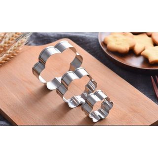 Bộ 4 mẫu khuôn inox nhấn bánh qui (12 cái)