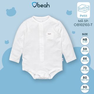 Body tam giác dài tay Obeah chất liệu petit cho các bé từ 3-24m
