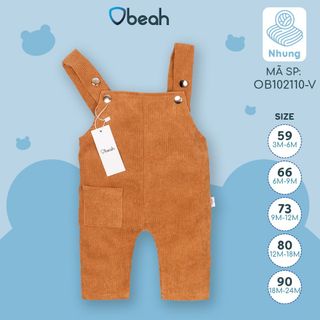Yếm nhung Obeah cho bé size 3-24m