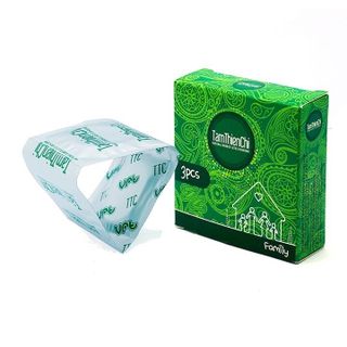 Bao cao su Tâm Thiện Chí Gia đình mỏng trơn Family Lốc 48 hộp 3 cái