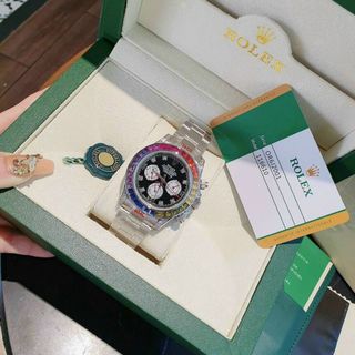 ĐỒNG HỒ ROLLEX CƠ VIỀN ĐÁ MÀU CAO CẤP