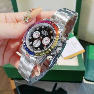 ĐỒNG HỒ ROLLEX CƠ VIỀN ĐÁ MÀU CAO CẤP