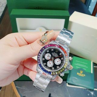 ĐỒNG HỒ ROLLEX CƠ VIỀN ĐÁ MÀU CAO CẤP