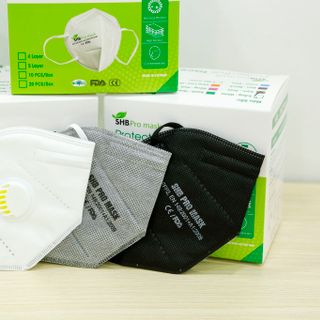 Khẩu Trang N95 SHB Pro Mask Có Van Thở 5 Lớp Kháng Khuẩn Lọc Bụi - Hộp 10 chiếc