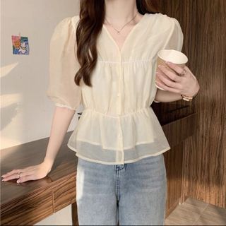 Áo kiểu tơ bánh bèo hàng quảng châu xịn