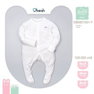 Bộ body liền tất sơ sinh Obeah chất liệu petit size từ newborn-6m
