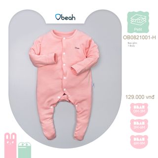 Bộ body liền tất sơ sinh Obeah chất liệu petit size từ newborn-6m