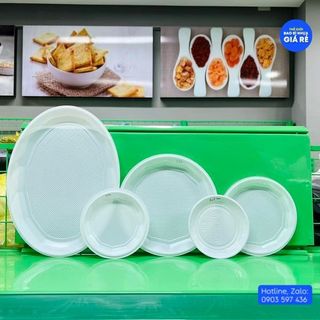 50 Dĩa nhựa tròn đựng thực phẩm dùng 1 lần (dĩa xoài) nhiều size - Bao Bì Nhựa Giá Rẻ giá sỉ