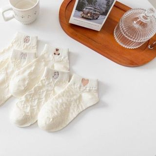 Sét 5 đôi tất gấu trắng nữ siêu xinh