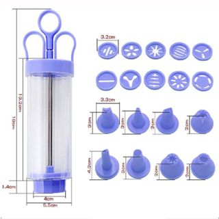 Khuôn nhấn bánh qui cookies press 10 mặt 8 đuôi bắt