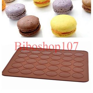 Khuôn silicon tấm nướng bánh macaron 30 ô giá sỉ