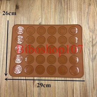 Khuôn silicon tấm nướng bánh macaron 30 ô