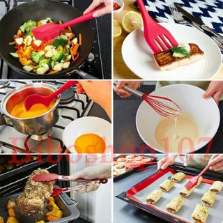 Bộ 10 dụng cụ silicon đúc làm bánh tiện dụng