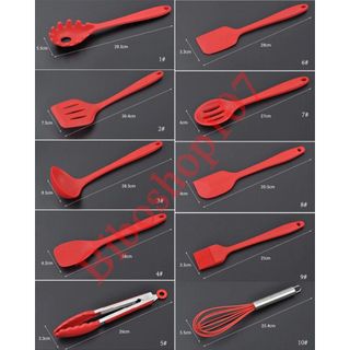 Bộ 10 dụng cụ silicon đúc làm bánh tiện dụng