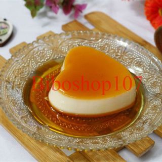 Cốc nhựa làm bánh flan, caramen, sữa chua hình tim (kèm nắp)