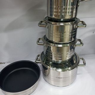 BỘ NỒI ARBER DOPHIN 5 CHIẾC INOX CAO CẤP HÀNG CHÍNH HÃNG