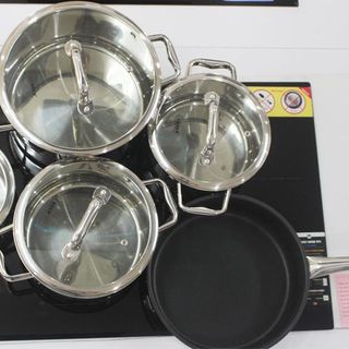 BỘ NỒI ARBER DOPHIN 5 CHIẾC INOX CAO CẤP HÀNG CHÍNH HÃNG