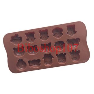 Khuôn silicon làm thạch, rau câu, socola 15 hình thú love