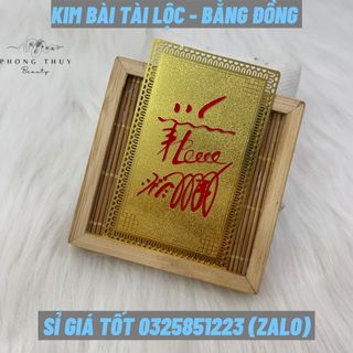 Kim Bài Tài Lộc Trúng Số, Kim Bài Bằng Đồng Cực Kì Đẹp Và Nặng Tay, Loại Cao Cấp Phong Thủy May Mắn