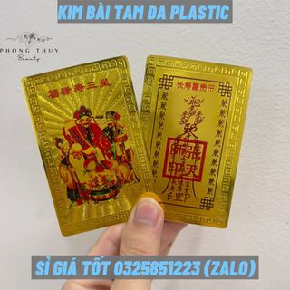 Kim Bài Tam Đa PHÚC LỘC THỌ Plastic, Kim Bài Bằng Nhựa Dẻo Bỏ Ví, Ốp Lưng Điện Thoại giá sỉ