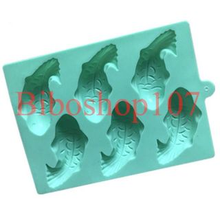 Khuôn silicon làm thạch, rau câu, socola 6 con cá koi to