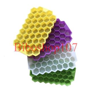 Khuôn silicon làm thạch, rau câu, socola 37 ô hình tổ ong