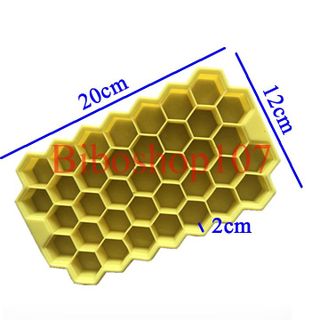Khuôn silicon làm thạch, rau câu, socola 37 ô hình tổ ong
