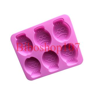 Khuôn silicon làm thạch, rau câu, socola 6 chú cá