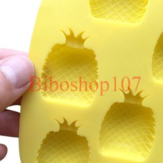 Khuôn silicon làm thạch, rau câu, socola 12 trái dứa