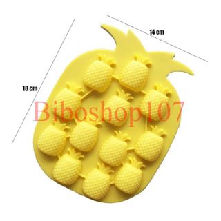 Khuôn silicon làm thạch, rau câu, socola 12 trái dứa