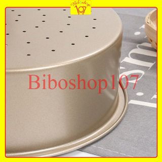 Khuôn tròn chống dính cao cấp đáy lỗ 22cm (8 inch)