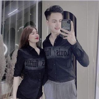 ÁO SƠ MI ĐŨI CẶP ĐÔI IN LOANG DÀI TAY
