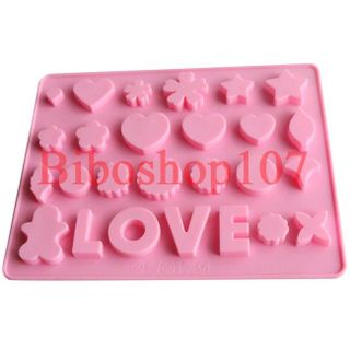 Khuôn silicon làm thạch, rau câu, socola chữ LOVE