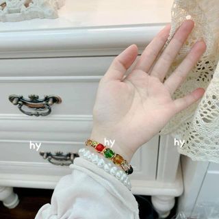 Vòng tay chỉ đỏ ngũ sắc kết hợp 5 màu may mắn