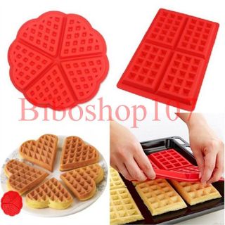 Khuôn silicon làm bánh quế, socola hình tim