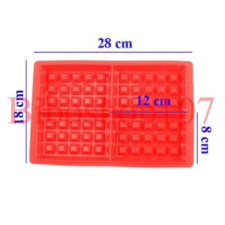 Khuôn silicon làm bánh quế, socola hình tim
