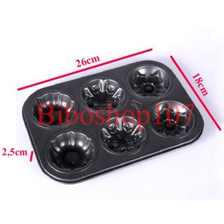Khuôn 6 ô chống dính hình hoa tuyết
