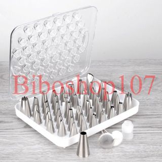 Bộ 52 đui inox kèm chốt + 2 dù bắt bông kem