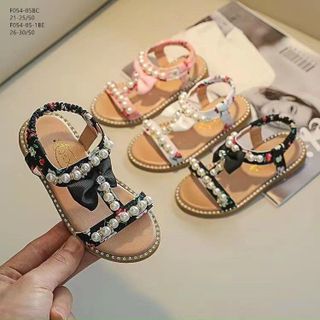 Sandal trẻ em đính hạt ngọc trai lấp lánh F054 giá sỉ